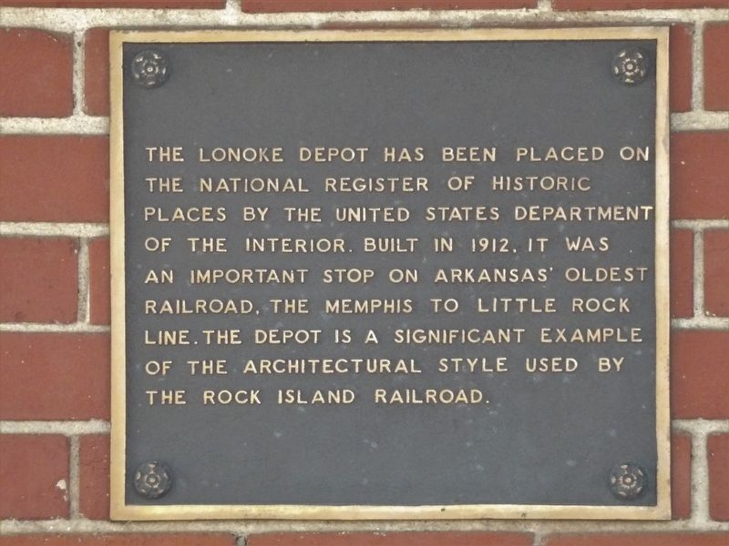 The Lonoke Depot Marker image. Click for full size.