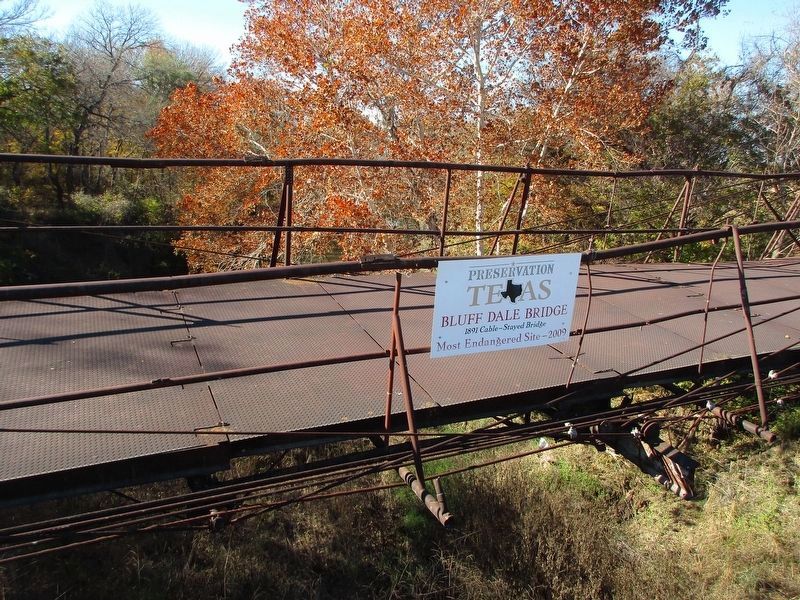 The Bluff Dale Suspension Bridge image. Click for full size.