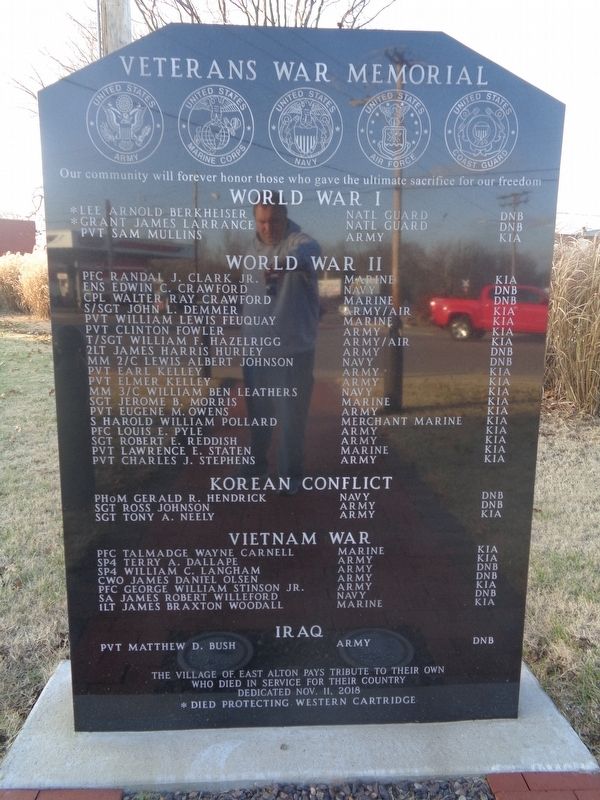 Veterans War Memorial Marker image. Click for full size.