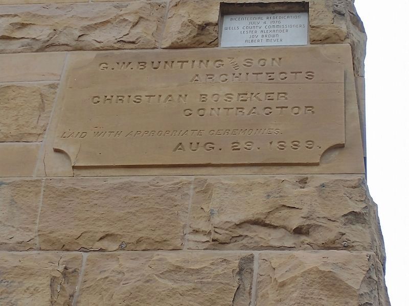 Wells County Courthouse Cornerstone image. Click for full size.