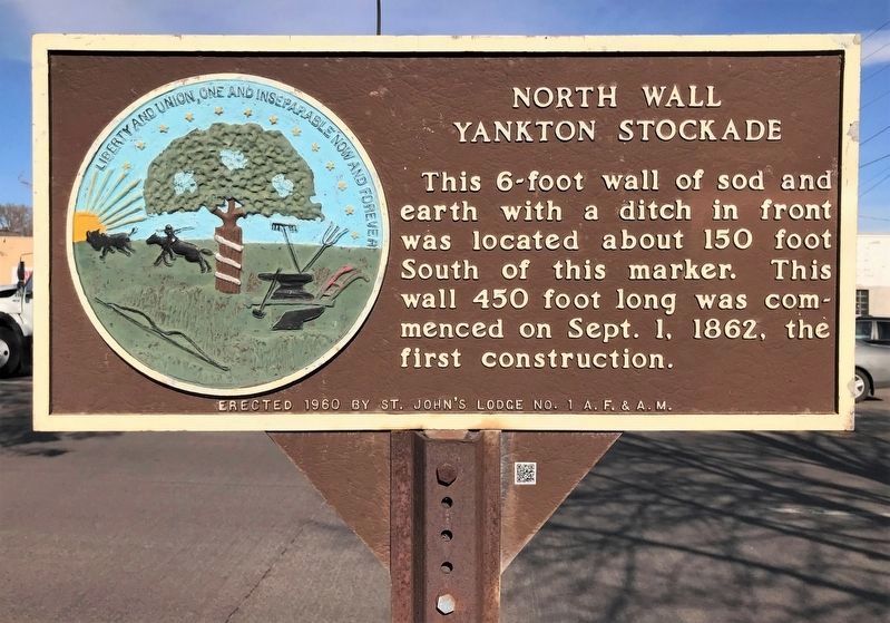 North Wall Yankton Stockade Marker image. Click for full size.