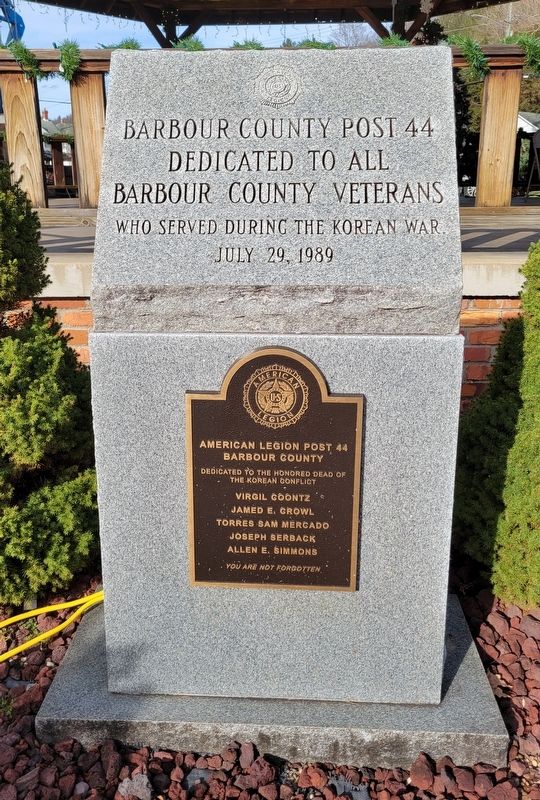 Barbour County Korean War Memorial image. Click for full size.