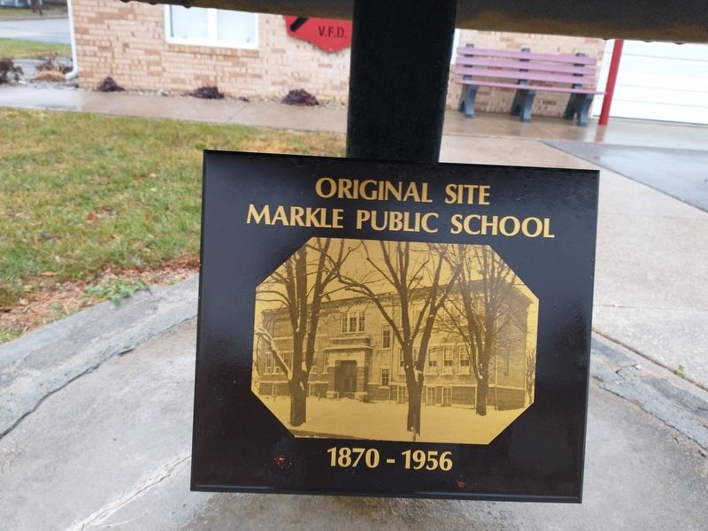 Original Site Markle Public School Marker image. Click for full size.