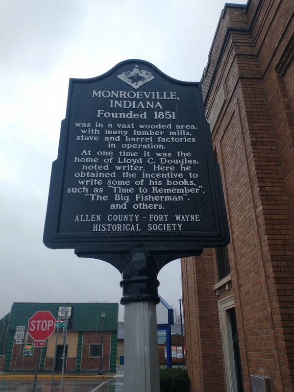 Monroeville, Indiana Marker image. Click for full size.