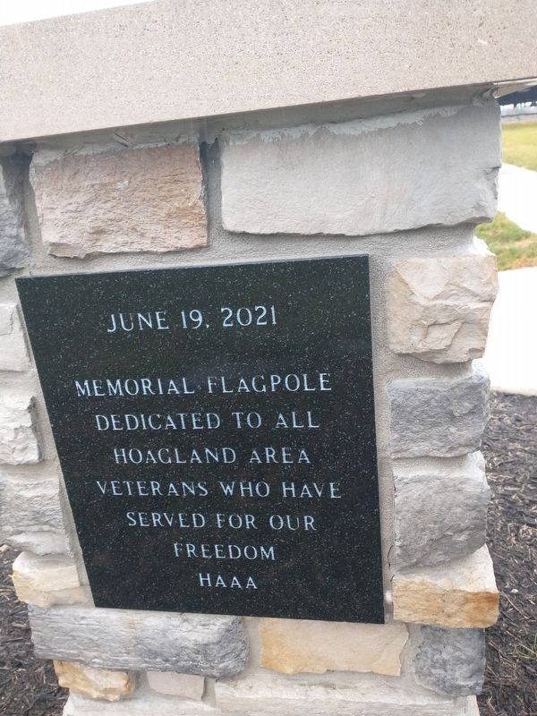 Hoagland Veterans Memorial Marker image. Click for full size.