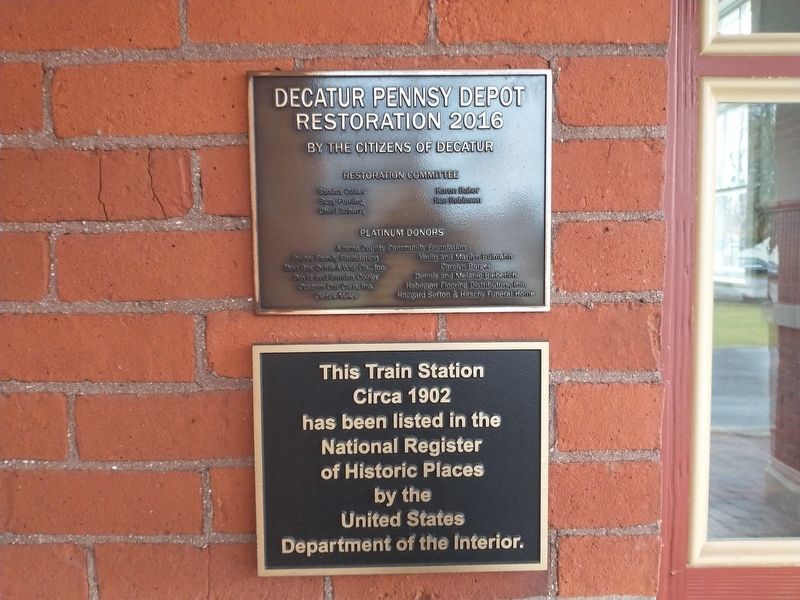 Grand Rapids & Indiana Railroad Depot Marker image. Click for full size.