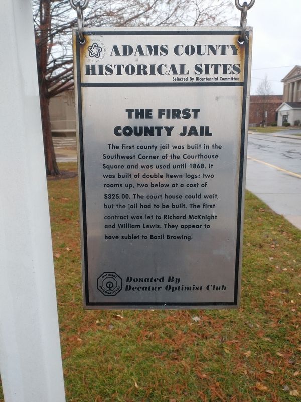The First County Jail Marker image. Click for full size.