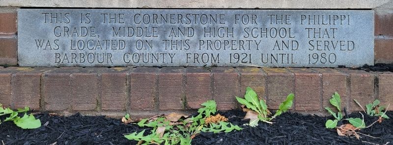 Philippi School Cornerstone Marker image. Click for full size.