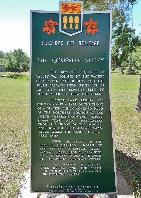 The Qu'Appelle Valley Marker image. Click for full size.