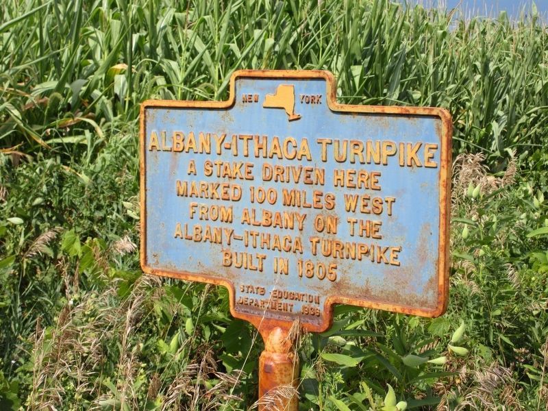 Albany-Ithaca Turnpike Marker image. Click for full size.