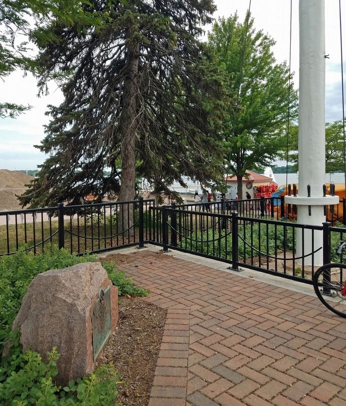 Marker near the Bde Maka Ska rental kiosk image. Click for full size.