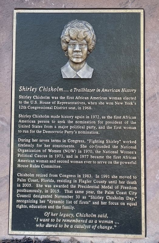 Shirley Chisholm Marker image. Click for full size.