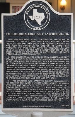 Theodore Merchant Lawrence, Jr. Marker image. Click for full size.