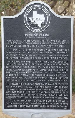 Town of Pettus Marker image. Click for full size.