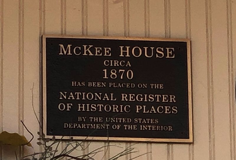 McKee House Marker image. Click for full size.