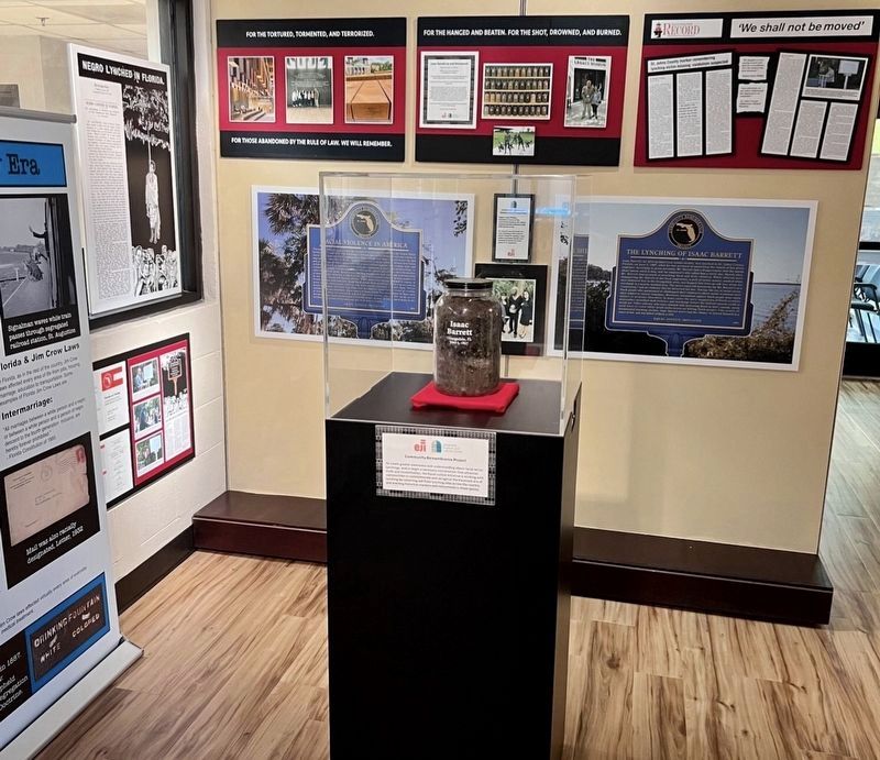 Isaac Barrett exhibit at Lincolnville Museum image. Click for full size.