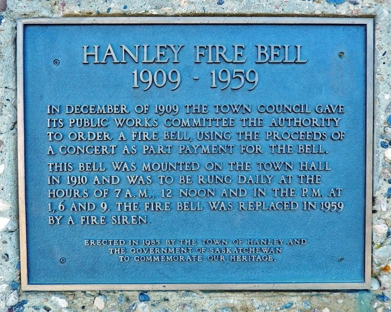 Hanley Fire Bell Marker image. Click for full size.