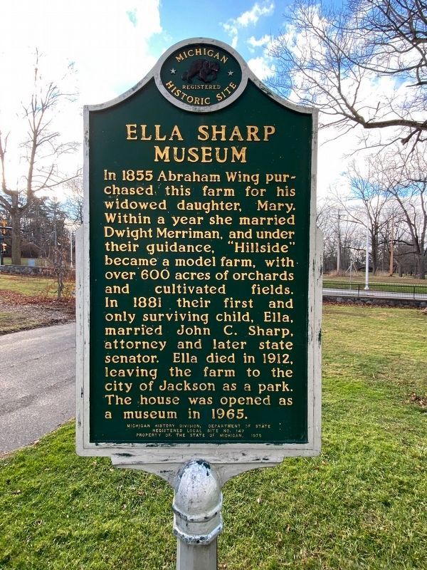 Ella Sharp Museum Marker image. Click for full size.