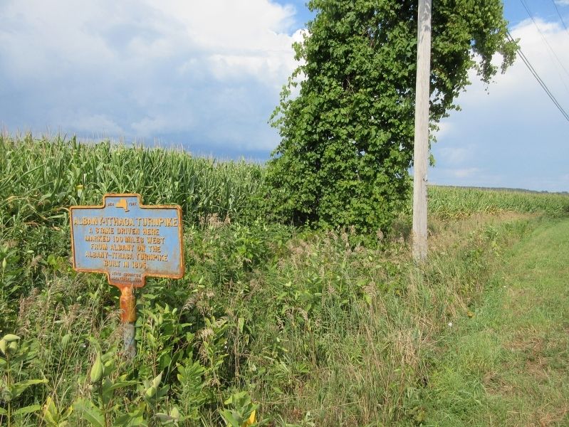 Albany-Ithaca Turnpike Marker image. Click for full size.