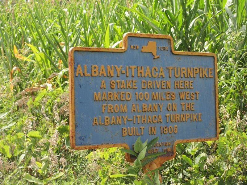 Albany-Ithaca Turnpike Marker image. Click for full size.