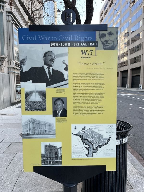 Freedom Plaza Marker. Click for full size. Freedom Plaza Marker image. Click for full size.