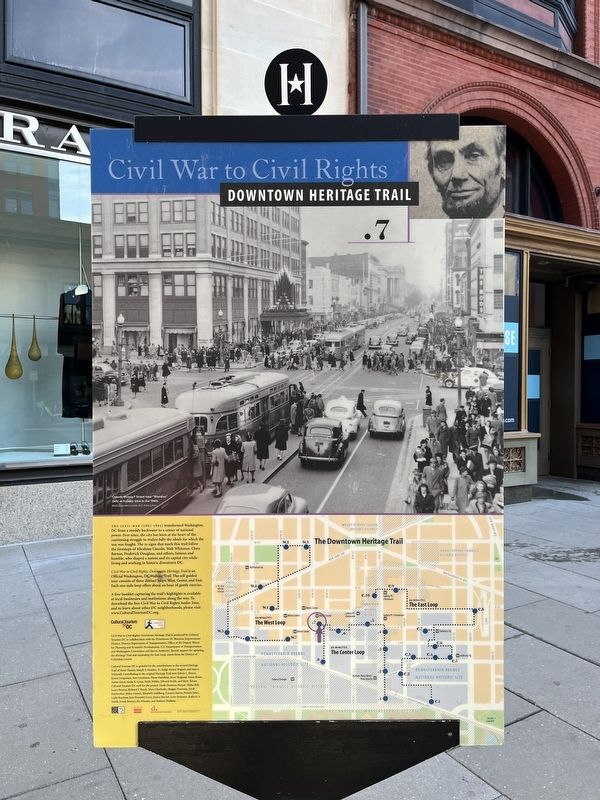 "Woodies" comes to F Street Marker [Reverse] image. Click for full size.
