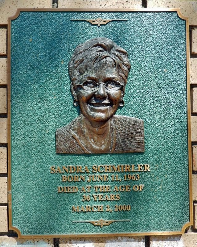 Sandra Marie Schmirler Plaque. Click for full size. Sandra Marie Schmirler Plaque image. Click for full size.