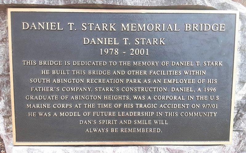 Daniel T. Stark Memorial Bridge Marker image. Click for full size.