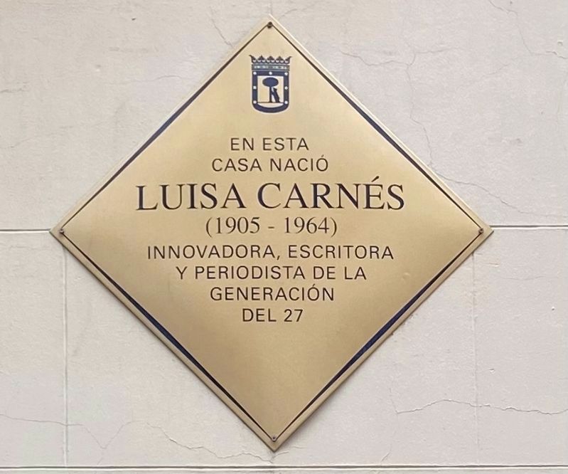 Luisa Carnés Marker. Click for full size. Luisa Carnés Marker image. Click for full size.