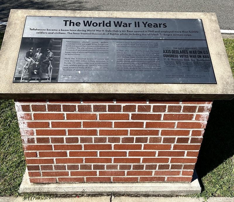 The World War II Years Marker image. Click for full size.