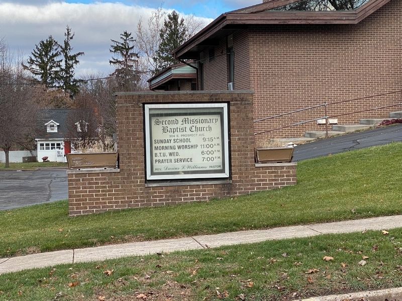 Second Missionary Baptist Church signage image. Click for full size.