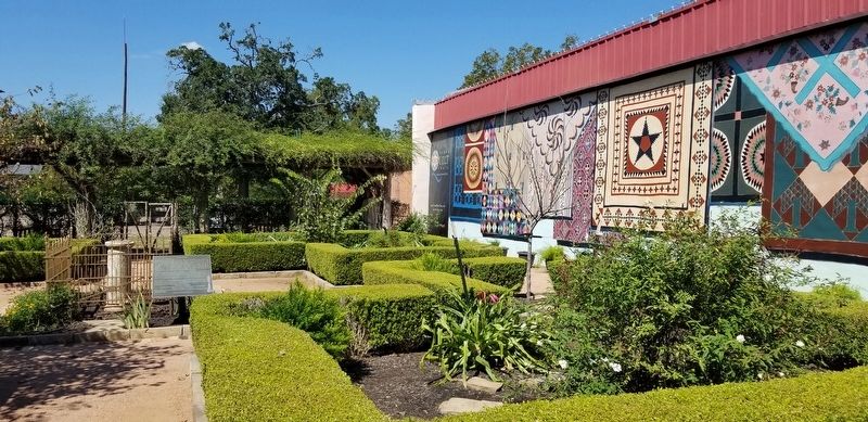 The view of the Sundial and Marker in the Quilt garden. Click for full size. The view of the Sundial and Marker in the Quilt garden image. Click for full size.