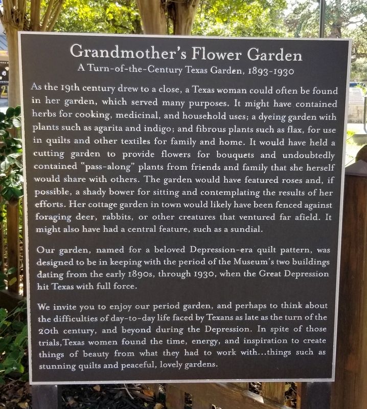Grandmother's Flower Garden Marker image. Click for full size.
