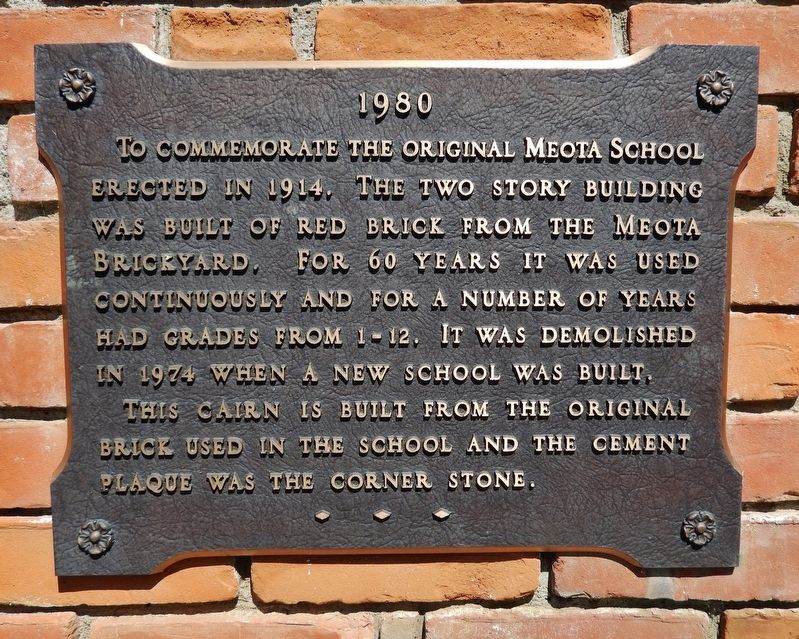 Meota Public School Marker image. Click for full size.