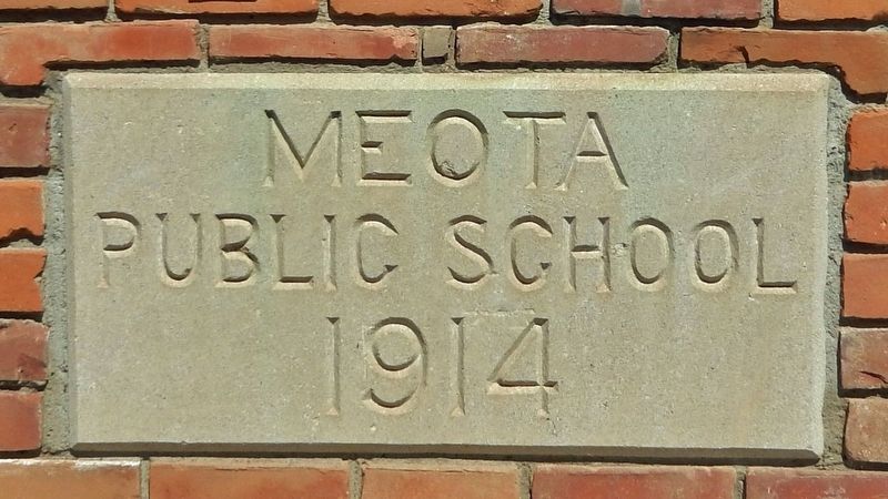 Meota Public School Cornerstone image. Click for full size.