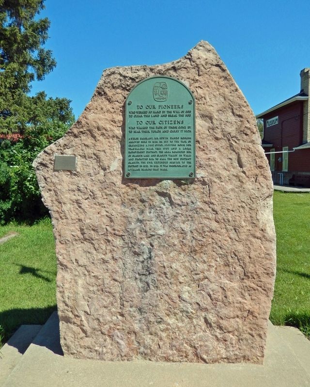 To Our Pioneers � To Our Citizens Marker image. Click for full size.