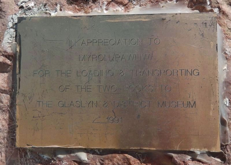 Transportation Acknowledgement Mounted Beside Marker image. Click for full size.