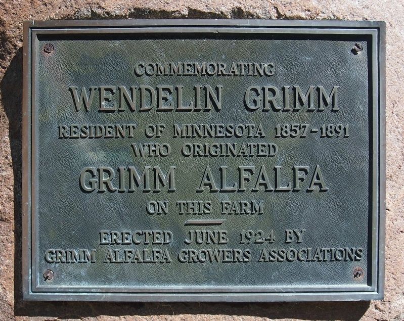 Commemorating Wendelin Grimm Marker. Click for full size. Commemorating Wendelin Grimm Marker image. Click for full size.