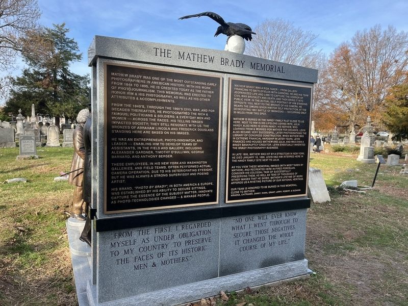 The Mathew Brady Memorial Marker image. Click for full size.