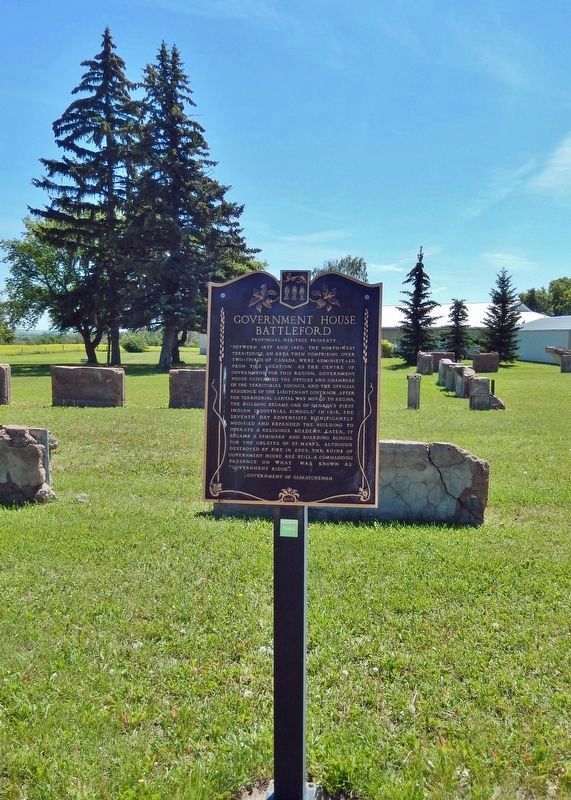 Government House Battleford Marker image. Click for full size.