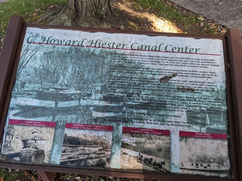 C. Howard Hiester Canal Center Marker. Click for full size. C. Howard Hiester Canal Center Marker image. Click for full size.