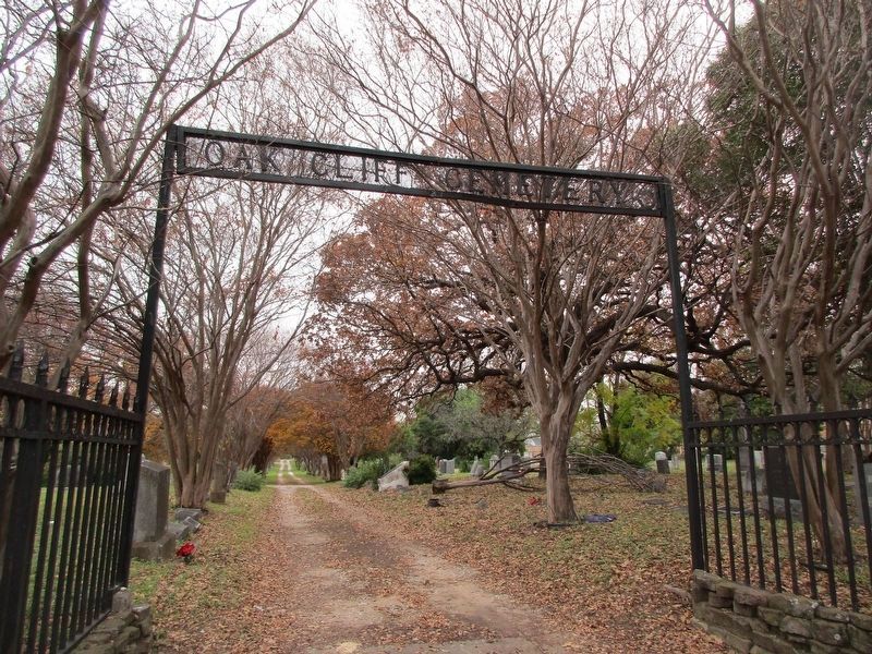 Oak Cliff Cemetery Entrance. Click for full size. Oak Cliff Cemetery Entrance image. Click for full size.