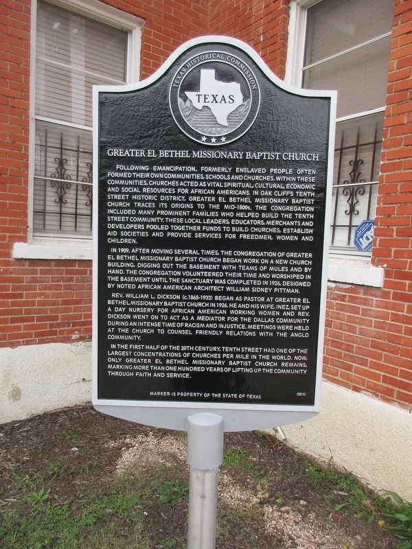 Greater El Bethel Missionary Baptist Church Marker image. Click for full size.