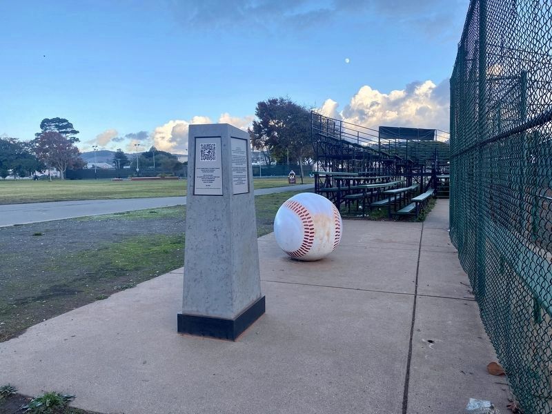 Willie Mays Marker - wide view. Click for full size. Willie Mays Marker - wide view image. Click for full size.