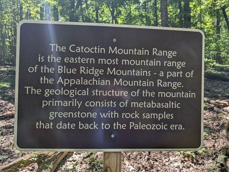 The Catoctin Mountain Range Marker. Click for full size. The Catoctin Mountain Range Marker image. Click for full size.