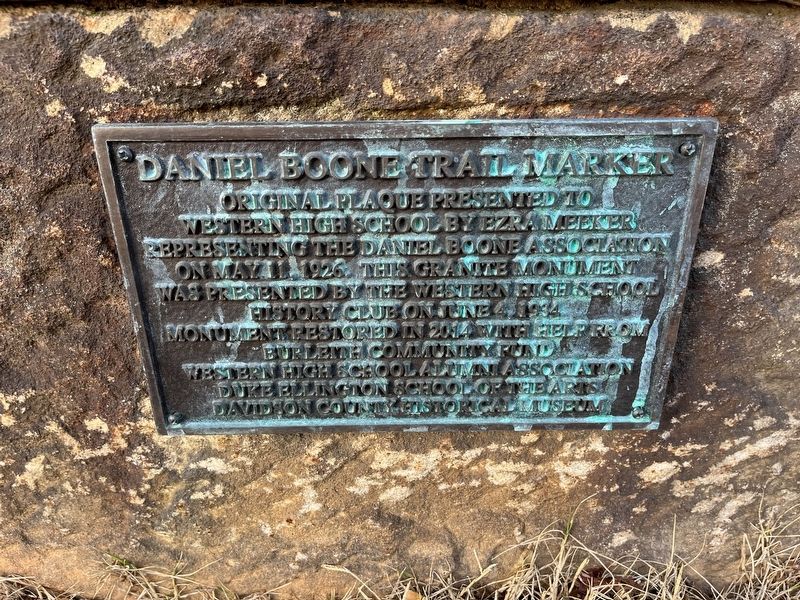 Daniel Boone Trail Marker Marker image. Click for full size.
