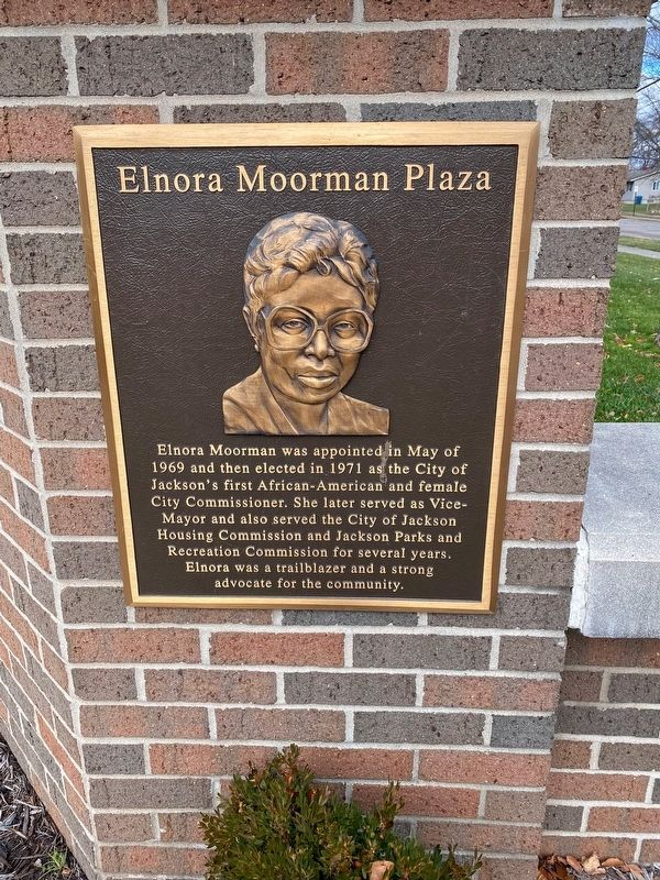 Elnora Moorman Plaza Marker image. Click for full size.