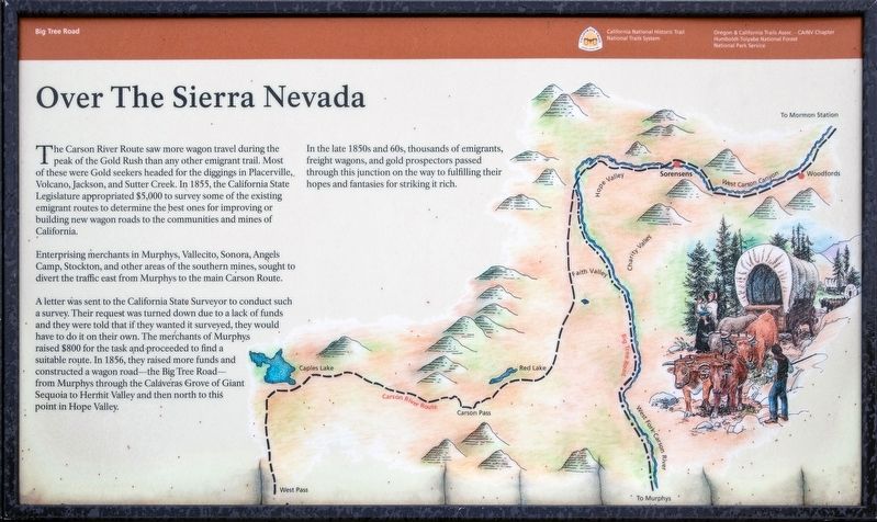 Over the Sierra Nevada Marker image. Click for full size.