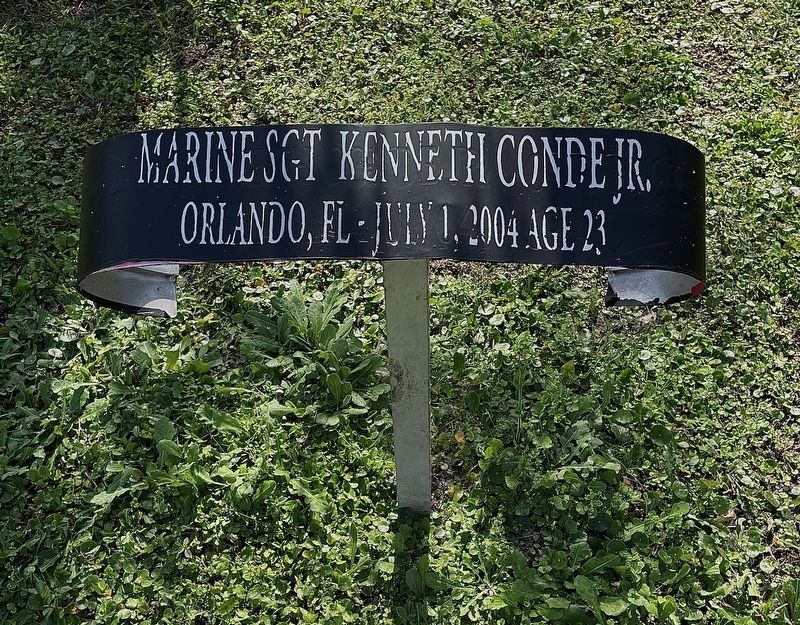Marine SGT Kenneth Conde Jr. Marker image. Click for full size.
