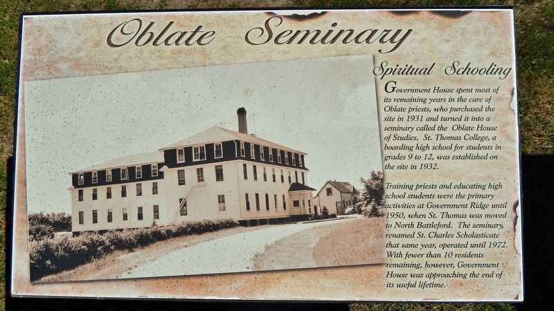 Oblate Seminary Marker image. Click for full size.